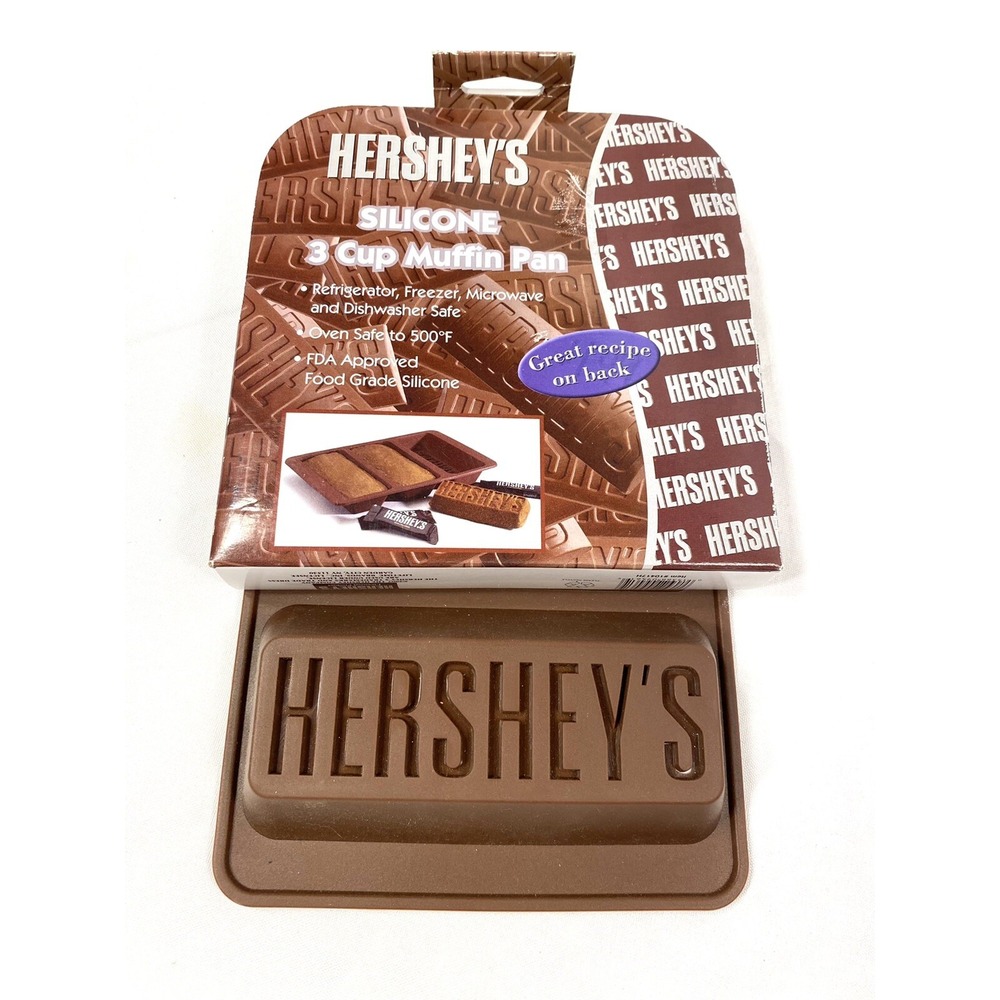 hersheys silicone 3 cup muffin pan FDA approved‎ heat & freezer safe